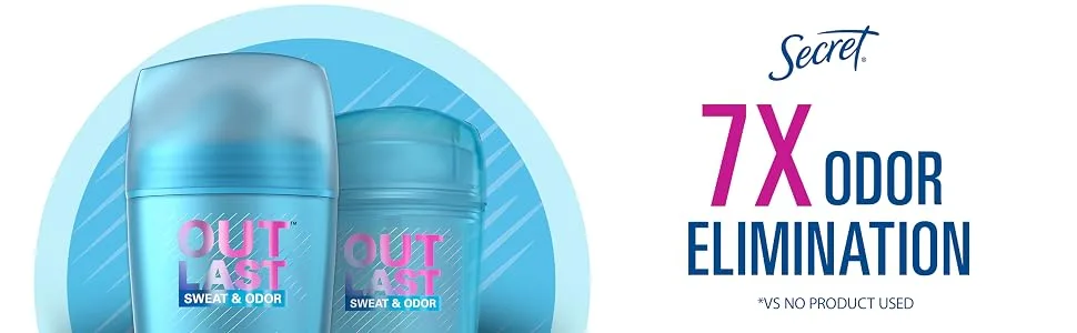 Secret Clinical Strength Invisible Solid Antiperspirant and Deodorant Completely Clean 45 g - Secret Outlast. 7X odor elimination vs no product used