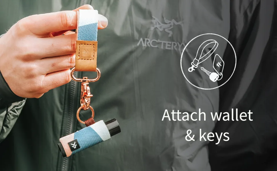 Cute Elastic Lip Balm Holder Keychain | Cool Lip Balm Sleeve for Men & Women (Fine Line) - Lip Balm Holder