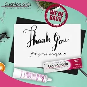 Cushion Grip - a Soft Pliable Thermoplastic for Refitting and Tightening Dentures 1 Oz (28 Grams) - Cushion Grip