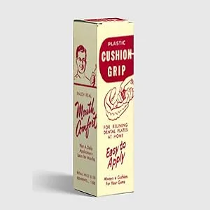 Cushion Grip - a Soft Pliable Thermoplastic for Refitting and Tightening Dentures 1 Oz (28 Grams) - Cushion Grip