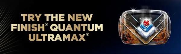 Finish Quantum UltraMAX Automatic Dishwasher Detergent Fresh 60 Tabs - Removes burnt-on stains & 24 h dried-on stains no pre-rinse needed - try finish quantum ultramax