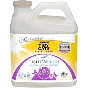 Tidy Cats Glade Clean Blossoms Cat Litter LightWeight Multi-Cat - 2.72 kg Jug - cat litter