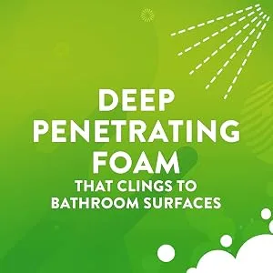 Scrubbing Bubbles Bathroom Cleaner with Bleach Attacks Mildew Stains on Tubs Shower Walls and More 946mL Spray - deep penetrating foam