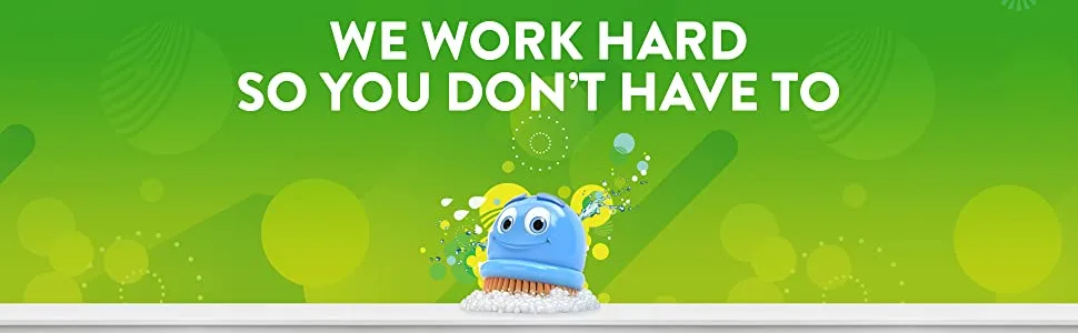 Scrubbing Bubbles Bathroom Cleaner with Bleach Attacks Mildew Stains on Tubs Shower Walls and More 946mL Spray - Scrubbing Bubbles works hard