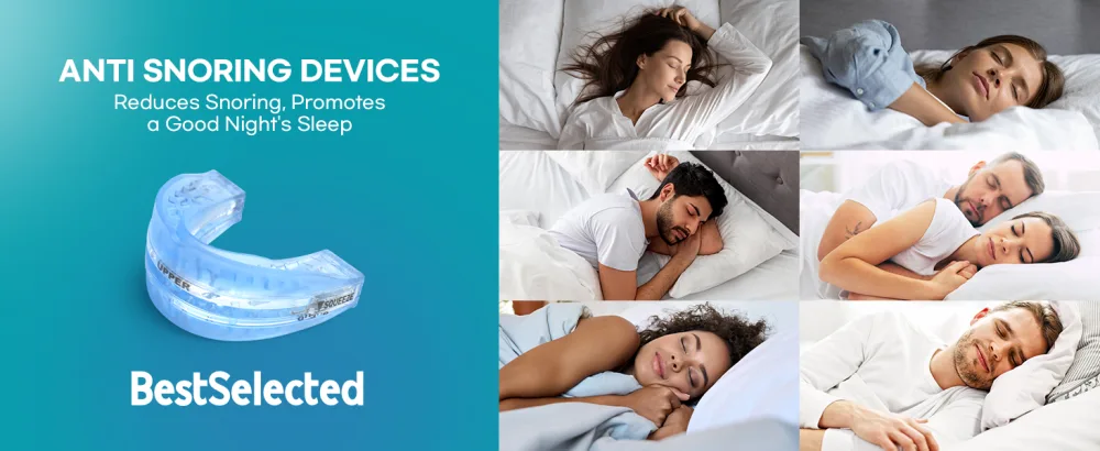 Anti Snoring Mouth Guard Device: Medium Anti Snoring Devices Ronflement Solution - Stop Snore Guard Mouthpiece Sleeping Mouth Stopper - Sleep Apnea Devices (Blue) - Snoring Solution