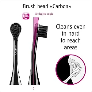 Curaprox Black is White Hydrosonic Electric Toothbrush with Charger and Travel Case - Perfect Cleaning