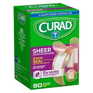 Curad Assorted Bandages Variety Pack 300 Pieces, including antibacterial, heavy duty, fabric, and waterproof bandages,300 Count (Pack of 1) - product information 3