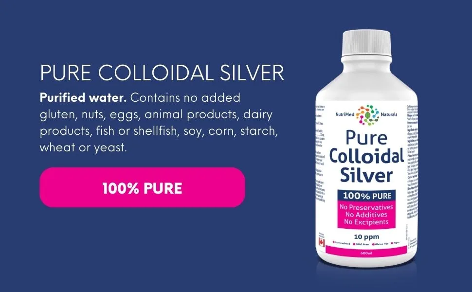 Pure Silver Colloidal - 10ppm 600ml | Made in Canada & 3rd Party Tested | Premium Colloidal Silver for Daily Use Nutrimed Naturals Nutrition Nature & You - cOOLOIDAL