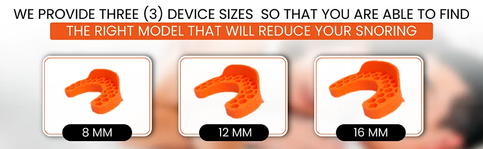 Advanced Stop Snoring Mouthpiece Kit: 3 Sizes Patent-Pending Guard Snore Reduction Technology Comfortable & Safe No Molding Needed - Mouthpiece