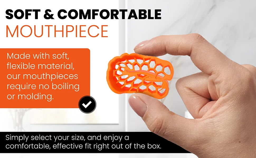 Advanced Stop Snoring Mouthpiece Kit: 3 Sizes Patent-Pending Guard Snore Reduction Technology Comfortable & Safe No Molding Needed - Mouthpiece