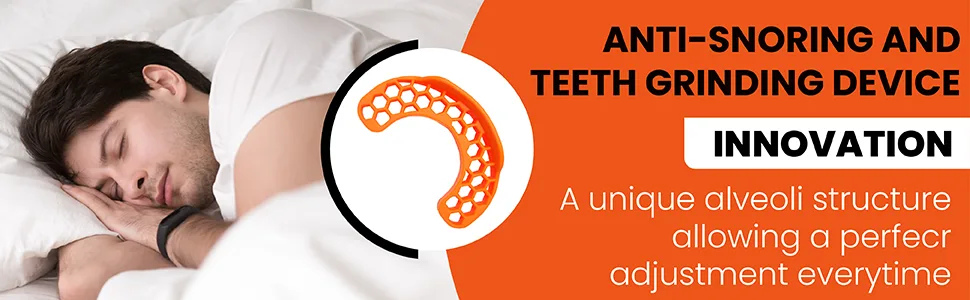 Advanced Stop Snoring Mouthpiece Kit: 3 Sizes Patent-Pending Guard Snore Reduction Technology Comfortable & Safe No Molding Needed - Mouthpiece