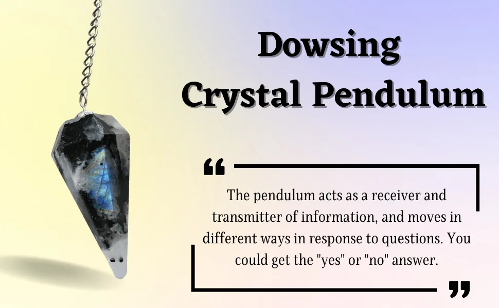 Crystal Pendulum for Divination - Dowsing Pendulum with Chakra Chain and Crystal Ball for Reiki Healing and Crystal Grid Meditation Rainbow Moonstone - crystal dowsing pendulum