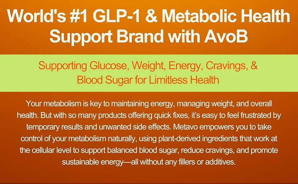 Advanced Weight Support Capsules - World's #1 GLP-1 and Metabolic health support brand with AvoB