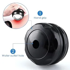 Cryosphere Cold Massage Roller Ball, Cold/Hot Relief for Inflammation & Swelling, Suit for Muscle Recovery Body Relax Black - handheld cold massage roller