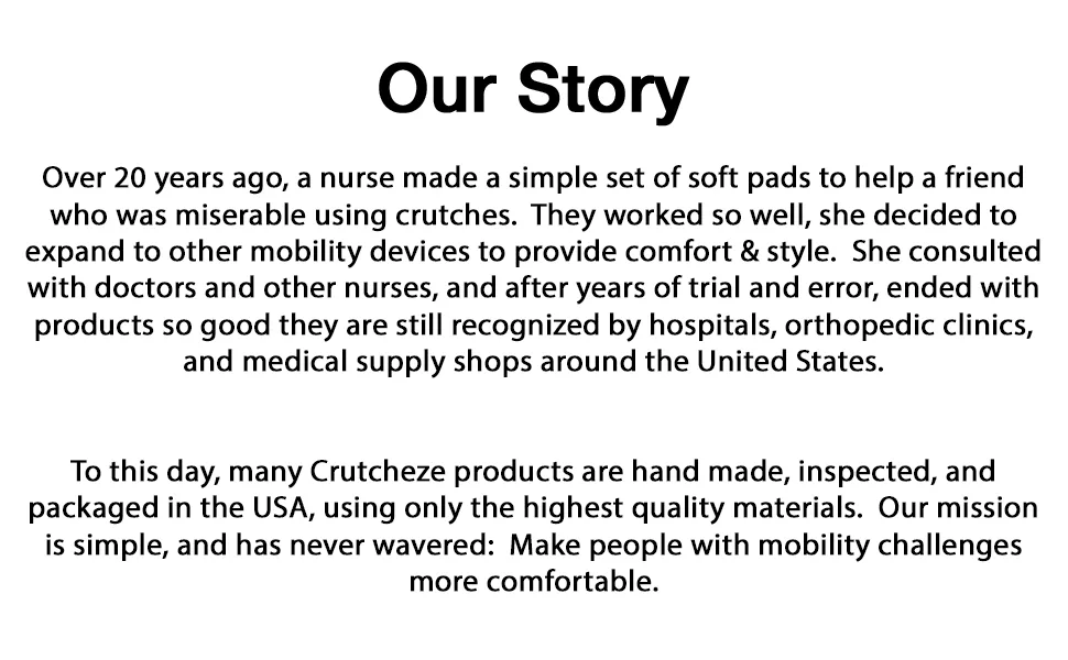 Crutcheze Walker Bag Small- Safe Walker Basket for Folding Walkers and Rollators - Fits All Styles - Tote Caddy Pouch for Elderly, Seniors, Handicap, Disabled - crutcheze story