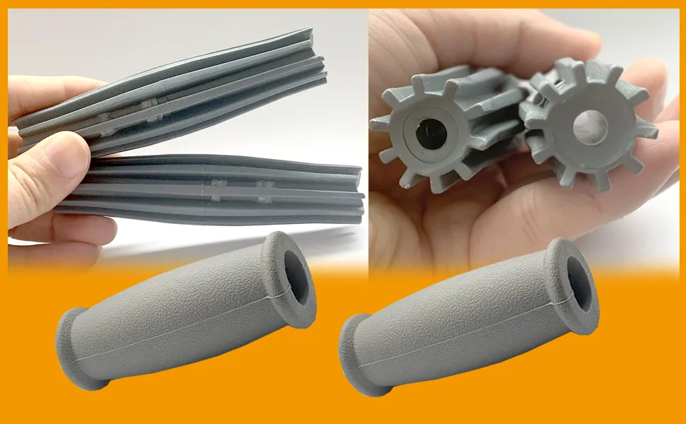 Crutch Solid Hand Grips KitCrutch Solid Hand Grips Kits, Replacement Cushion Handles Medical Drive Cane Crutch Handgrips, 2 Pcs Gray-V - Crutch Hand Grip Drive cane