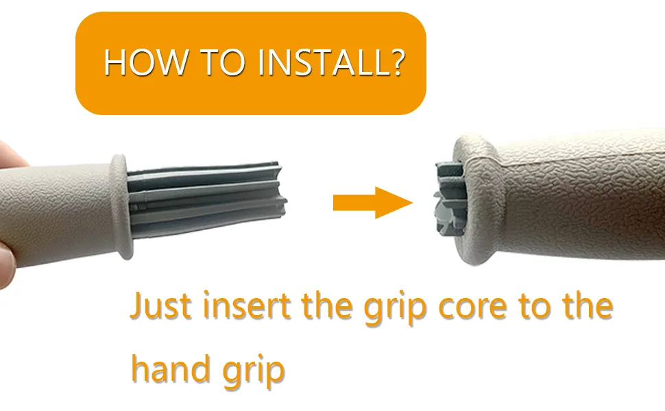 Crutch Solid Hand Grips KitCrutch Solid Hand Grips Kits, Replacement Cushion Handles Medical Drive Cane Crutch Handgrips, 2 Pcs Gray-V - Handles Kit Solid Split Underarm Crutches Replacement cover