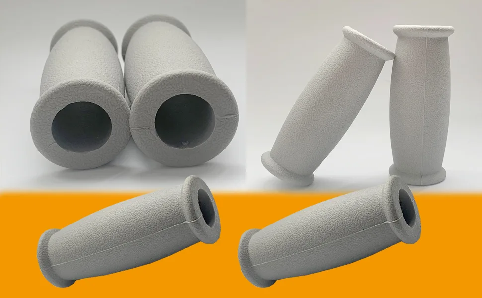 Crutch Solid Hand Grip, Replacement Medical Drive Cane Crutch Handgrips, Gray, 2 Pcs Gray-c - Allows for quick and easy replacement without disassembling crutch with size 1.5 inch diameter.