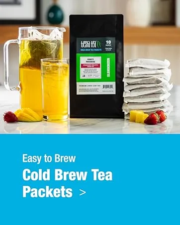 Tiesta Tea - Maui Mango Tin & Tea Infuser Set Tea Set with Loose Leaf Herbal Tea Tin (Maui Mango) & 16 Ounce Bottom Dispensening Tea Infuser - easy to brew cold brew tea packets