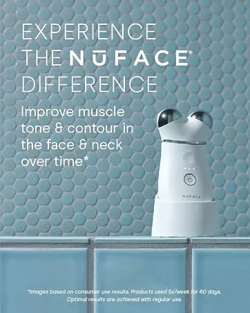 NuFACE MINI+ Microcurrent Facial Device Kit - FDA Cleared Face Sculpting & Skin Firming Device to Tone + Microcurrent Gel Activator Silk Cr me & Applicator Brush - Sandy Rose - nuface