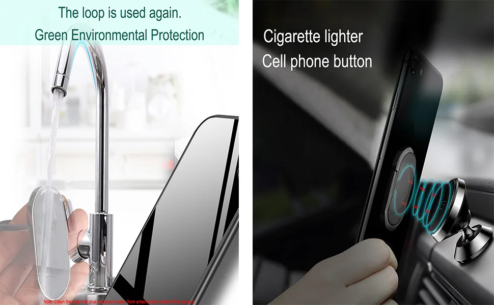 Electric Lighter USB Rechargeable Mini Small Windproof USB Heating Wire Lighter with 360 Degree Mobile Phone Ring Holder for iPhone Samsung Huawei Xiaomi (Black) - Electric Lighter USB Uses high temperatures to ignite cigarettes