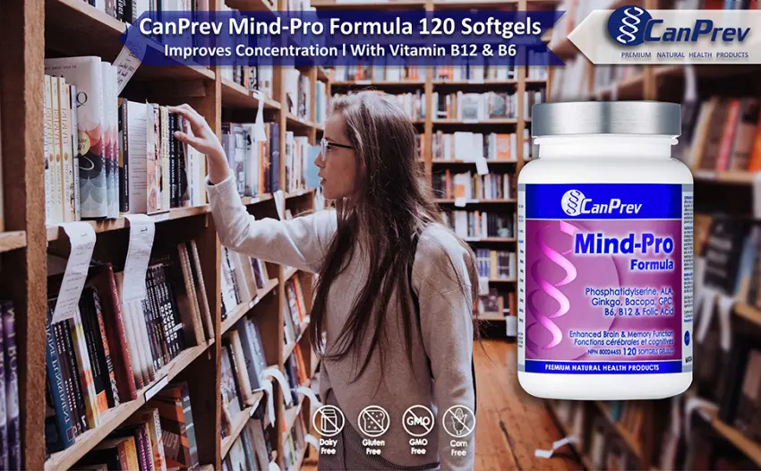 CanPrev Mind-Pro Formula | 120 Softgels l Improves Concentration l With Vitamin B12 & B6 - B00PUX1JJ8