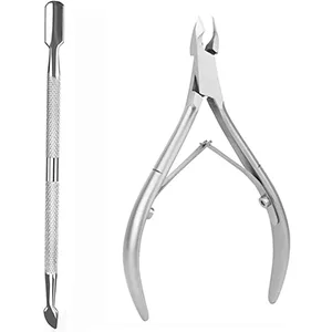 Cuticle Pusher Cuticle Cutter Remover Cuticle Trimmer Nipper Nail Clipper Sets Nail Care Kit Professional Stainless Steel Manicure Pedicure Tools Silver - product information 3