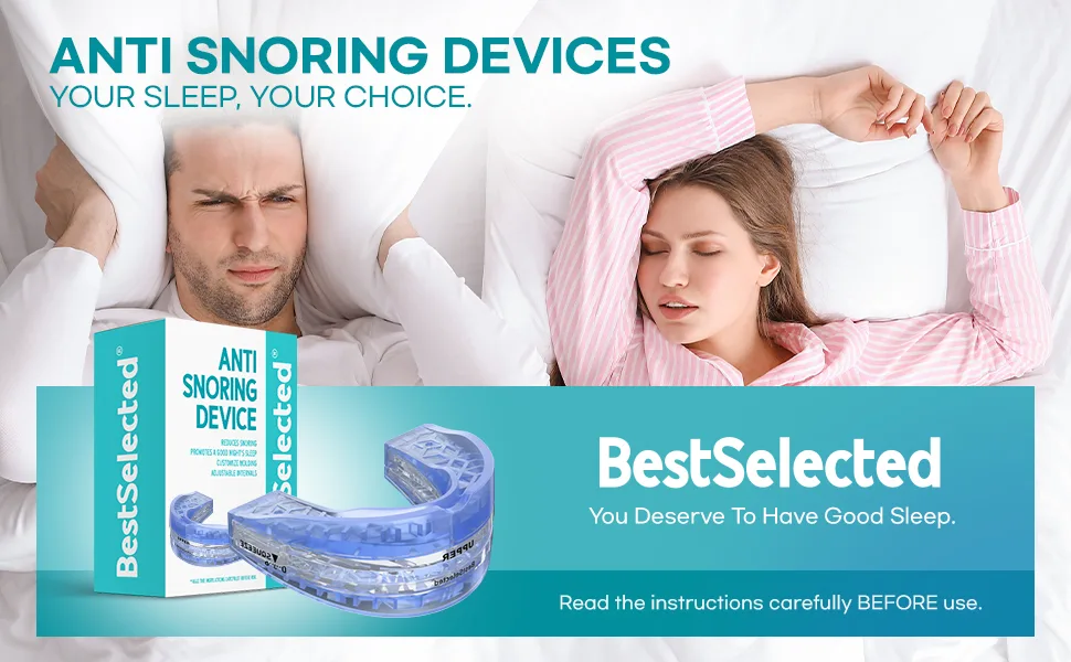 Anti Snoring Mouth Guard Device: Medium Anti Snoring Devices Ronflement Solution - Stop Snore Guard Mouthpiece Sleeping Mouth Stopper - Sleep Apnea Devices (Blue) - anti snoring devices
