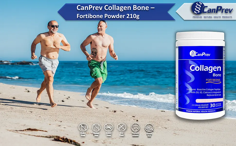 CanPrev Collagen Bone | Fortibone 213g Powder with Bioactive Collagen Peptides Hydrolyzed for Enhanced Absorption Supporting Strong Bones - B081ZDFQG9