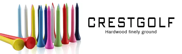 Crestgolf Professional 2 1/8" Deluxe Wood Golf Tees 100pcs mixed color - product information 1