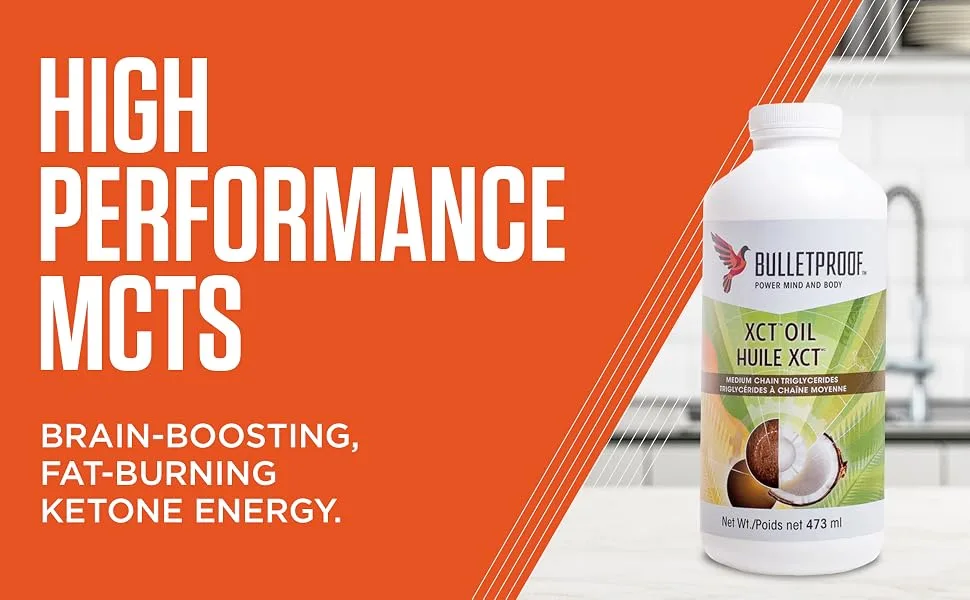 Bulletproof XCT Oil 16oz - bulletproof mct xct brain octane oil keto ketosis healthy brain body immune support
