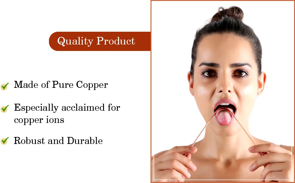 HealthAndYoga(TM) Copper Tongue Cleaners -12 Pieces - third-slide