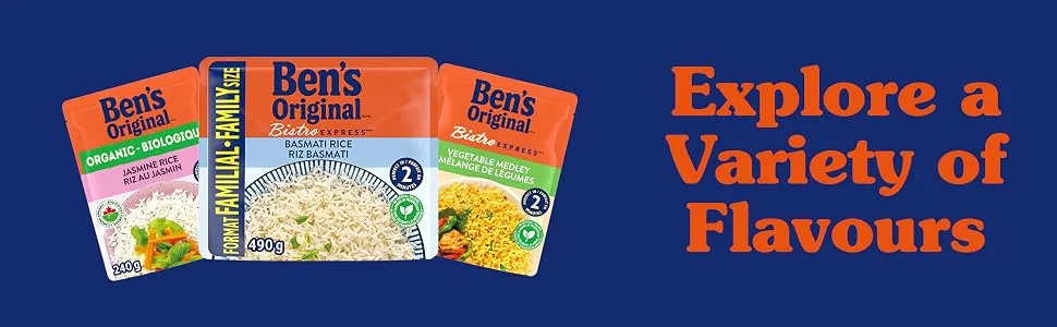 BEN'S ORIGINAL BISTRO EXPRESS Jasmine Long Grain Rice and Side Dish 490g Family Size Pouch - product information 5