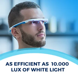 AYO: Sleep Better Beat Jet lag and Boost Your Energy! Premium Light Therapy Glasses Completely Controlled by The goAYO App. - As efficient as 10,000 lux