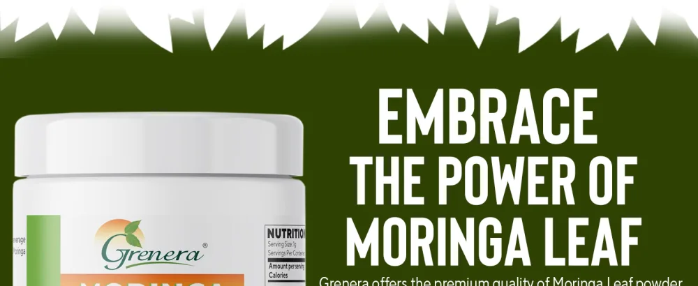 Grenera Organic Moringa Leaf Powder 240 Grams - Source of antioxidants/Source d'antioxydants - Grenera Moringa Leaf powder