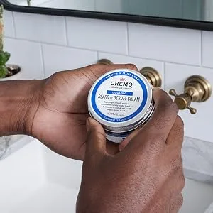 Cremo Beard & Scruff Cream, Cooling Citrus & Mint Leaf, 4 oz - Soothe Beard Itch, Condition and Offer Light-Hold Styling for Stubble and Scruff (Product Packaging May Vary) - beard