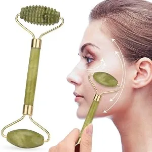Jade Roller and Gua Sha Face Roller Facial Beauty Roller Skin Care Tools Jade Roller for Face Facial Roller - product information 4