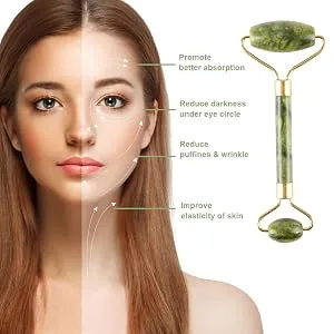 Jade Roller and Gua Sha Face Roller Facial Beauty Roller Skin Care Tools Jade Roller for Face Facial Roller - Jade roller and guasha