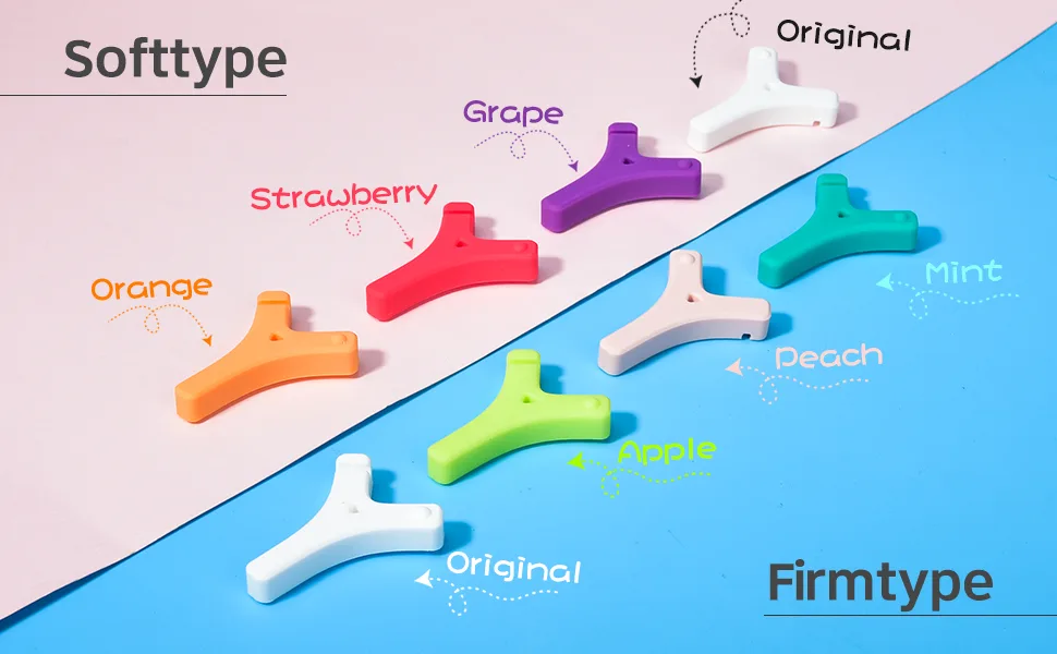 Y-Kelin Y-Shaped Aligner Chewies for Invisalign Trays Aligner Trays Seater- Teeth Chewies for Orthodontic (Green+White soft) - chewies