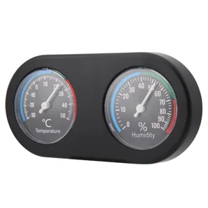 Reptile Tank Thermometer Reptile Hygrometer Thermometer Round Shape Display Temperature Humidity Meter Gauge for Incubators Reptile - product information 3