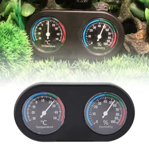 Reptile Tank Thermometer Reptile Hygrometer Thermometer Round Shape Display Temperature Humidity Meter Gauge for Incubators Reptile - product information 4