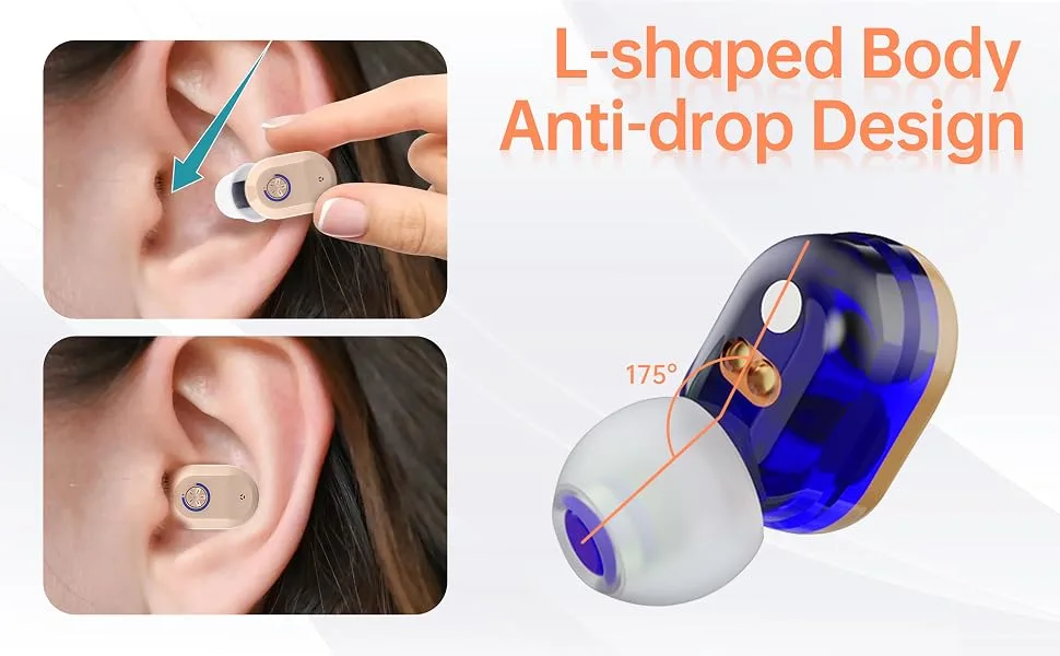 Rechargeable ITE Hearing Enhancement Aids Improve Sound Location Voice Enhancement Device Aid and Assistant Hearing for TV and Talking - product information 4