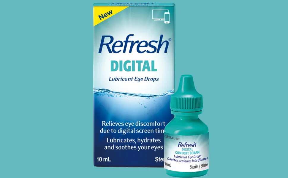 REFRESH Digital Eye Drops Ophthalmic Solution Dry Eye Relief Digital Screen Time Digital Fatigue - 10ml - dry tired eyes digital hydrates soothes Refresh