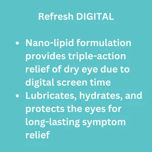 REFRESH Digital Eye Drops Ophthalmic Solution Dry Eye Relief Digital Screen Time Digital Fatigue - 10ml - refresh digital tired dry itch eyes