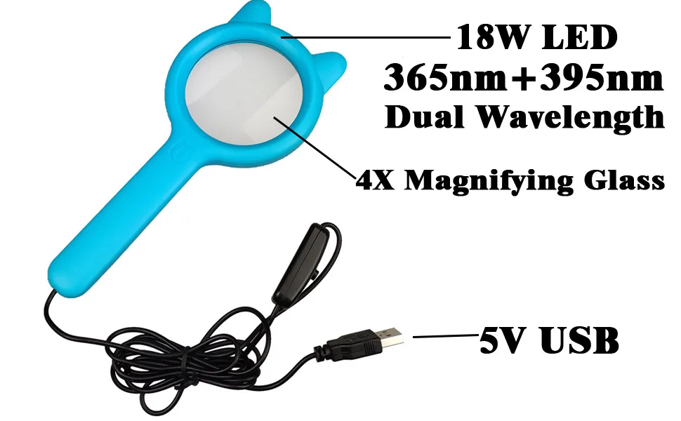 Woods Lamp Skin Analyzer Professional Wood's Lamp Vitiligo Ringworm Detection Light Wood Lamp with with Magnifying Wood S Lamp for Skin Testing - Woods Fluorescent Lamp