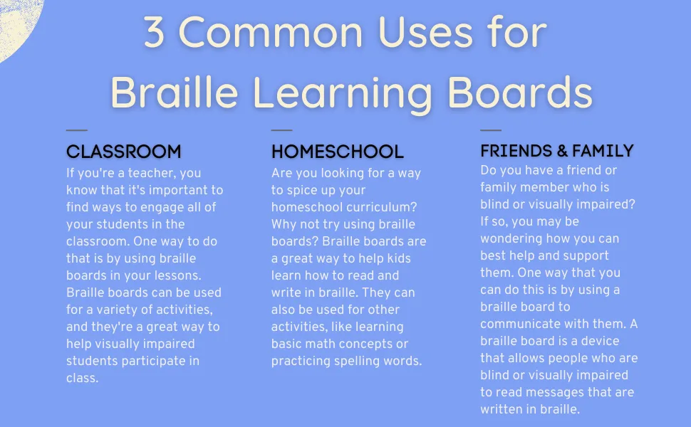 Creative Escape Rooms Raised Dots Braille Alphabet and Number Wood Board - Learn Braille - Tactile Montessori - Teaching Aid - 3 common uses for our braille learning boards