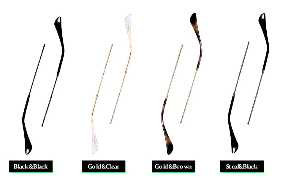 Replacement Temple Arm Temple Tips for RB3447 RB3547N RB3548N RB3647N Sunglasses with 4 Screws 1 Screwdriver (Gold) - 3548