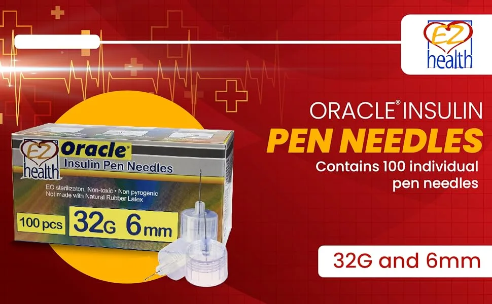 Oracle Insulin Pen Needles 32G 6mm - insulin needles needles for injection needle 6mm needles for insulin insulin pen 32g 4mm pen needle