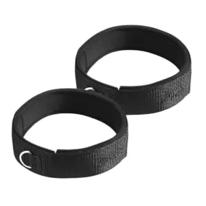 VORCOOL Thigh Strap Padded Neoprene Fitness Cuff Adjustable Strength Training Bands Speed Exercise Accessories (Black) - product information 2
