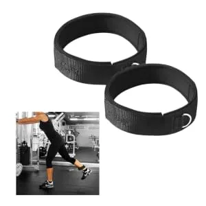 VORCOOL Thigh Strap Padded Neoprene Fitness Cuff Adjustable Strength Training Bands Speed Exercise Accessories (Black) - product information 3
